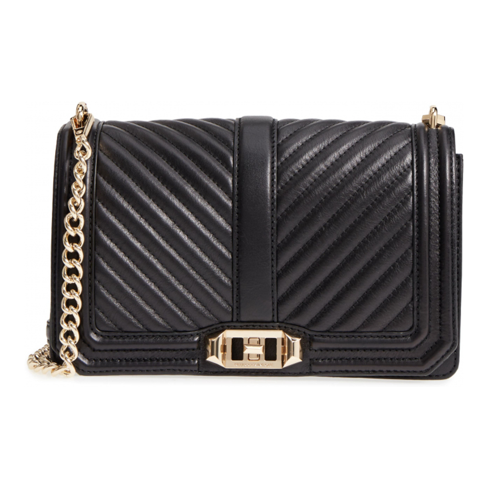 Women's 'Love Chevron Quilted' Crossbody Bag