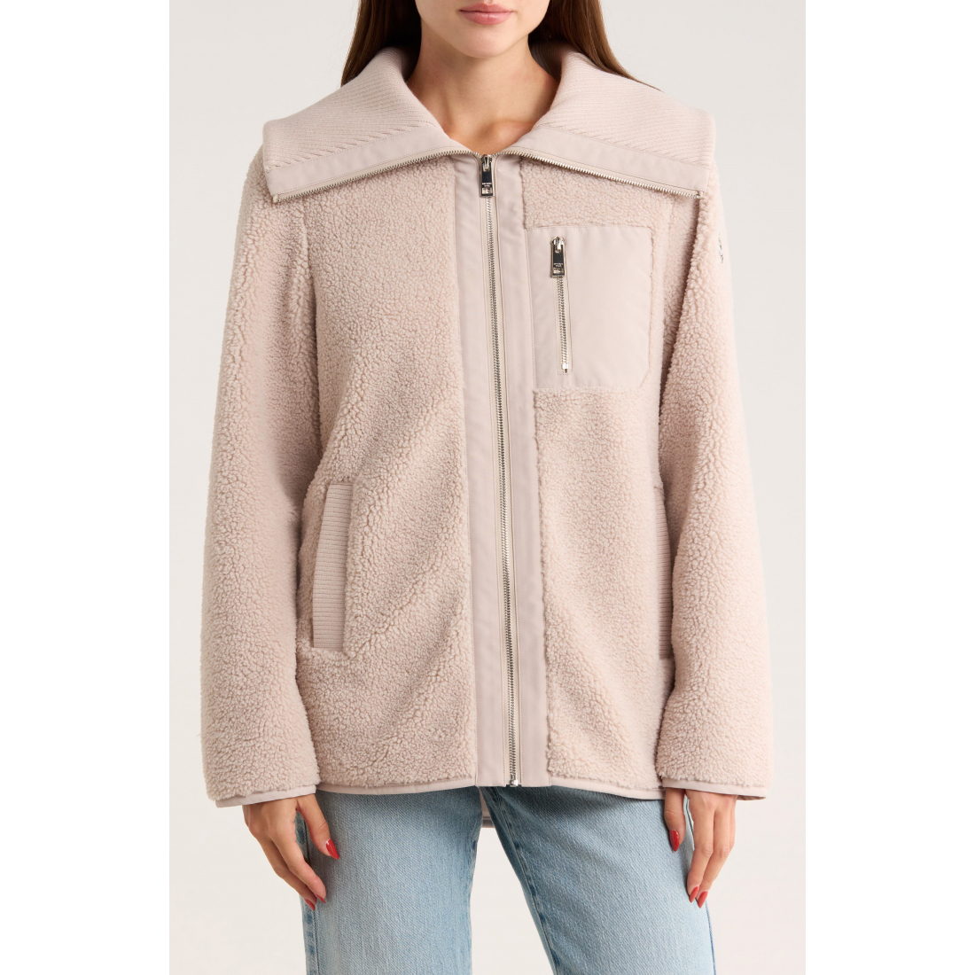 Manteau Teddy 'Zip Fleece' pour Femmes