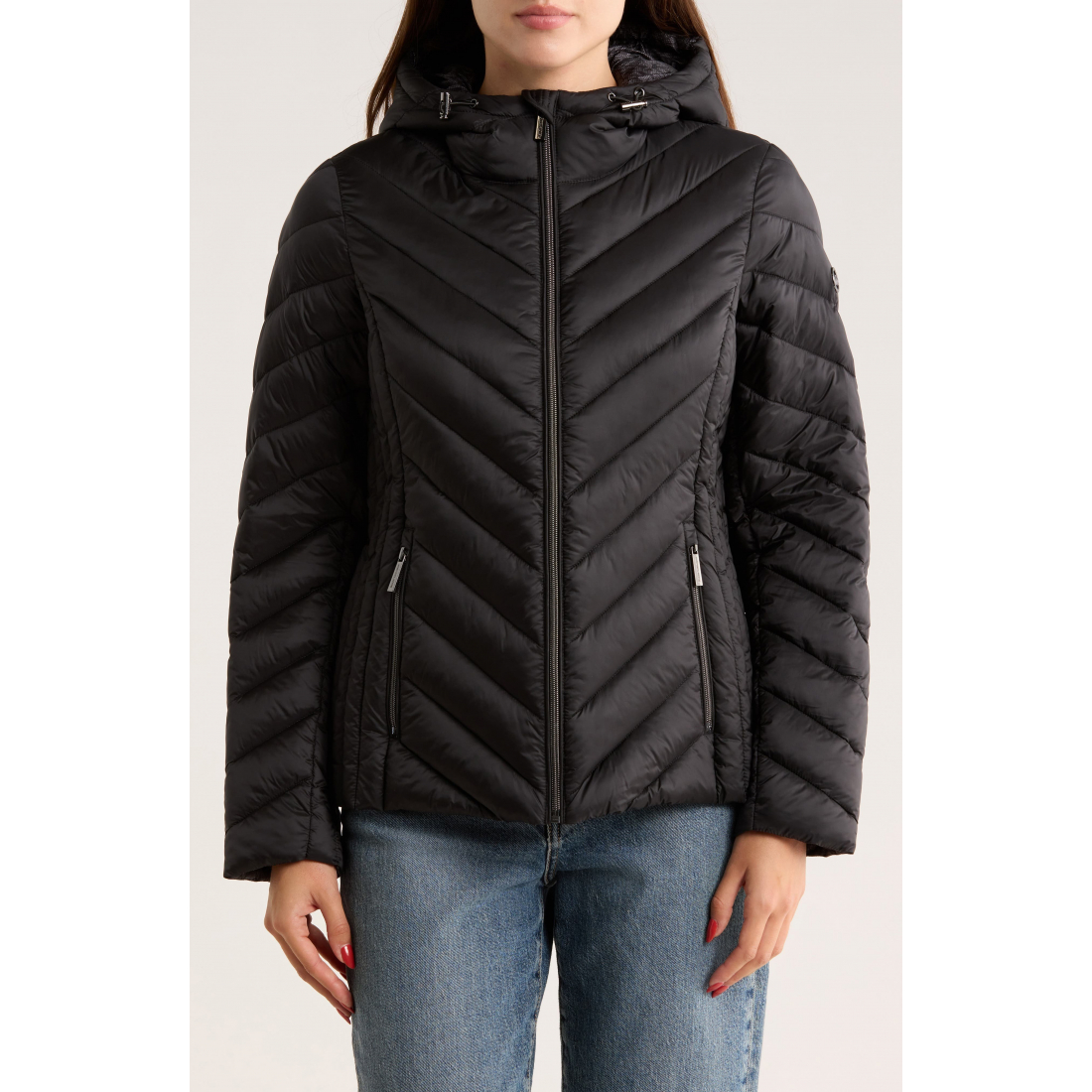 Veste matelassée 'Hooded Packable Chevron' pour Femmes