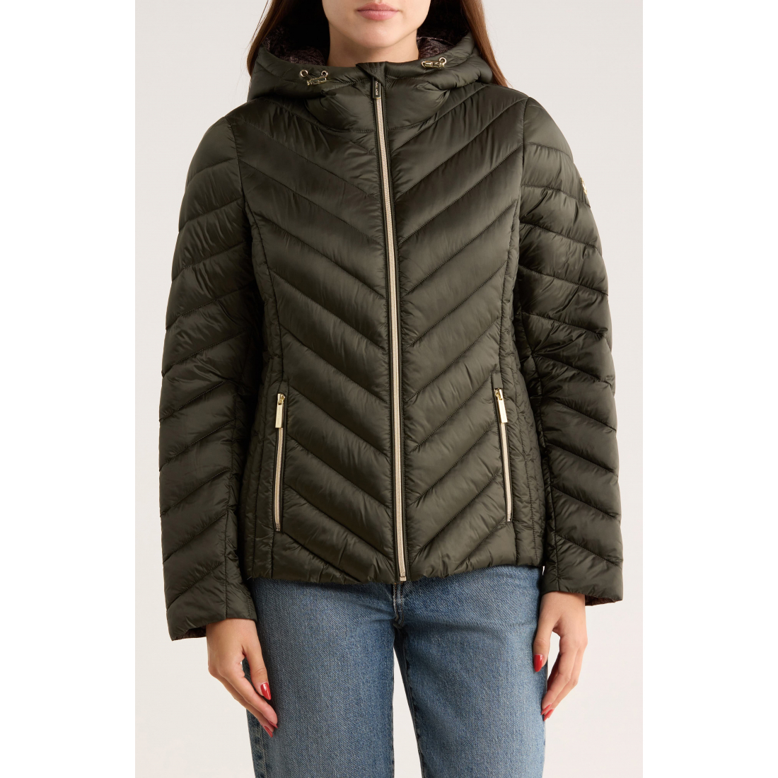 Veste matelassée 'Hooded Packable Chevron' pour Femmes