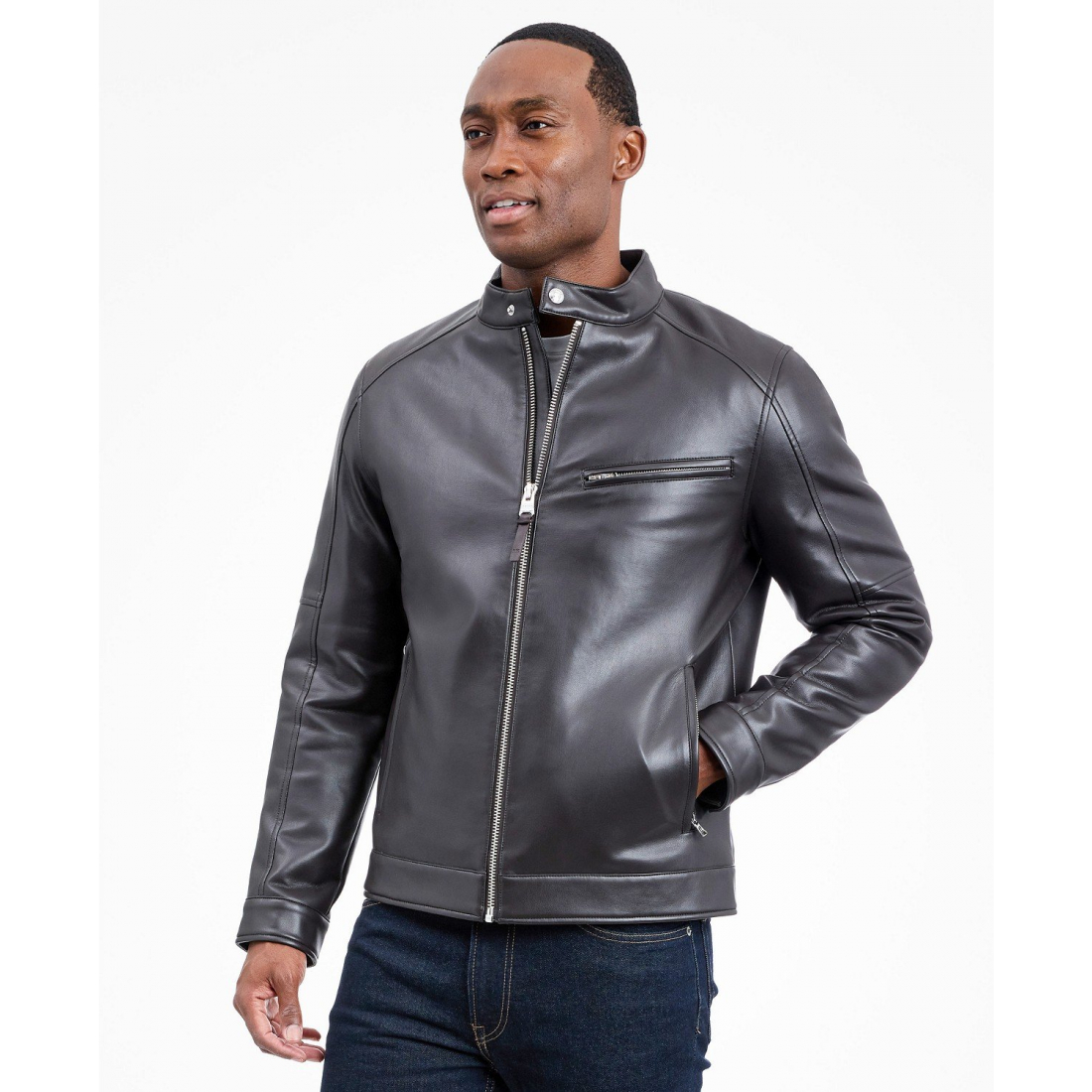 Veste en cuir 'Moto' pour Hommes