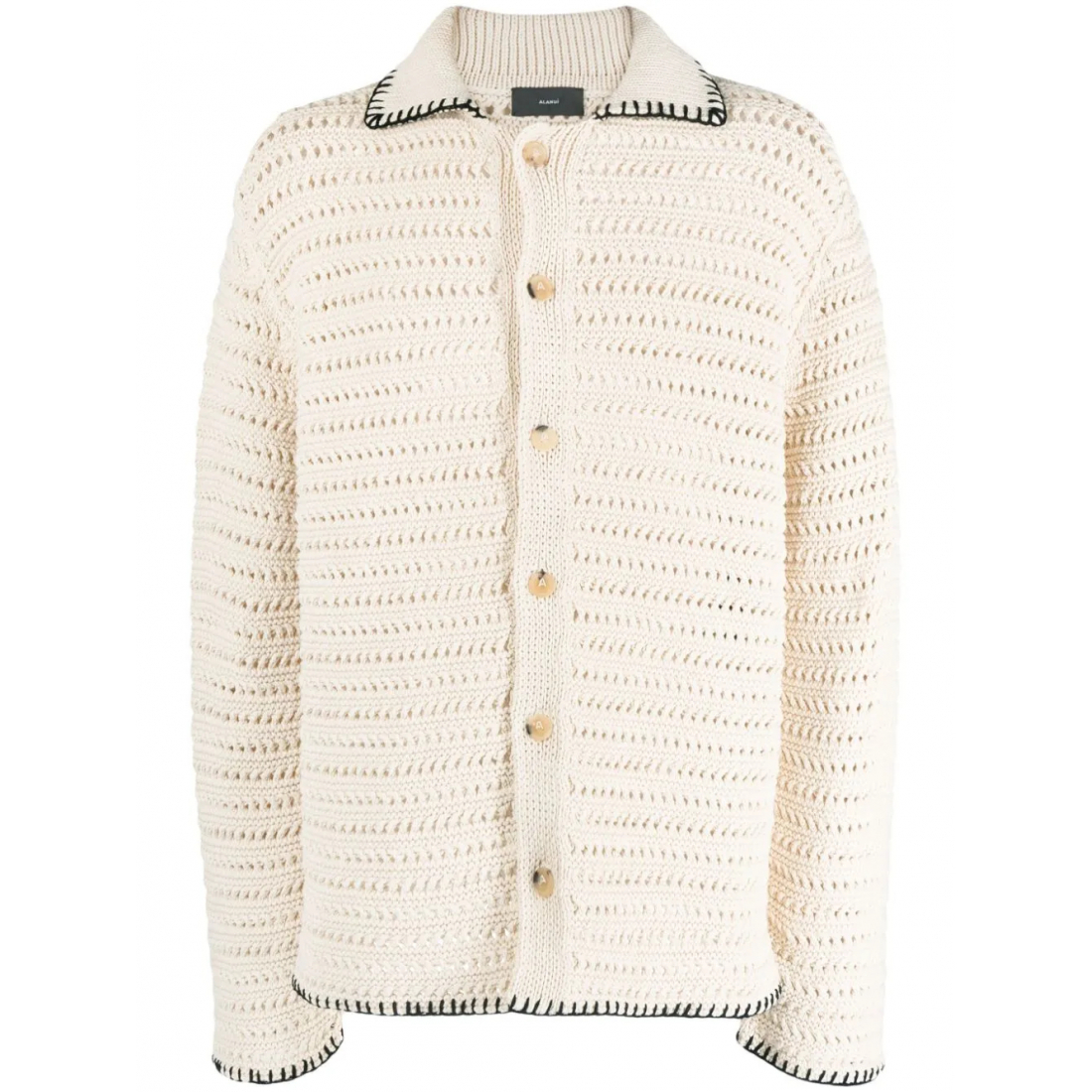 Cardigan 'Whipstitch-Detail Open-Knit' pour Hommes