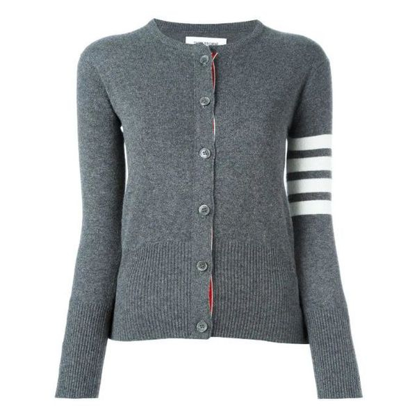 Women's 'Classic 4-Bar Crewneck' Cardigan