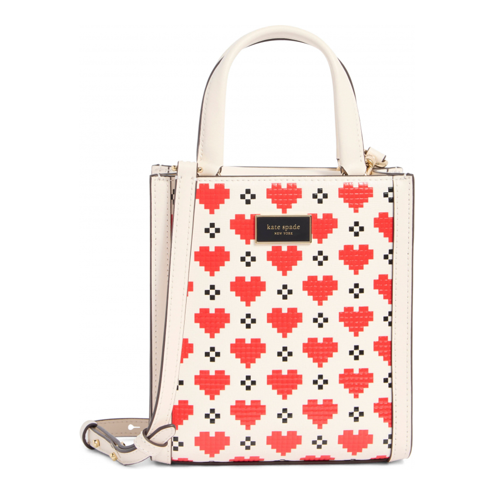 Women's 'Manhattan Pixel Hearts Mini' Tote Bag