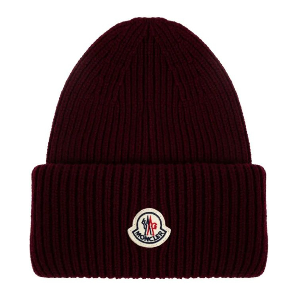 Bonnet 'Ribbed Logo-Patch' pour Hommes