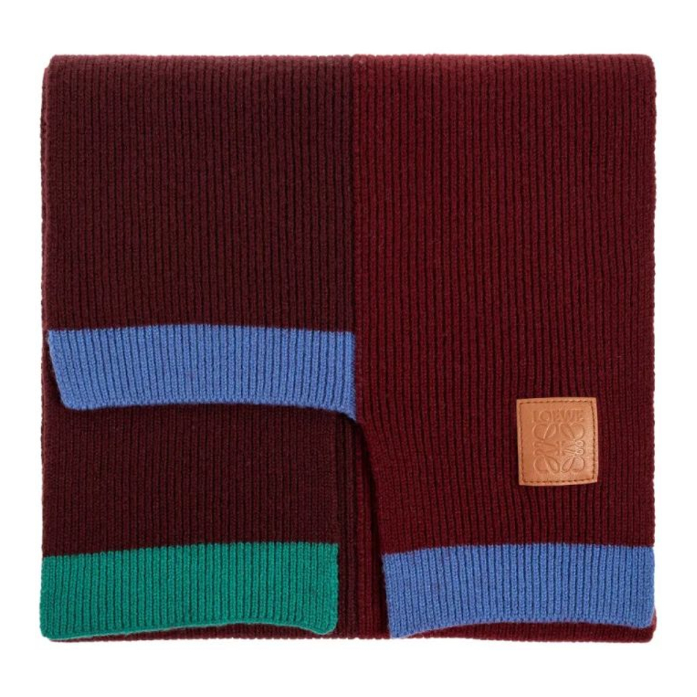 Écharpe en laine 'Ribbed Asymmetric' pour Femmes