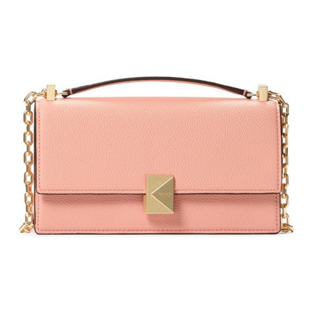Women's 'Deco Pebbled Mini Flap Chain' Crossbody Bag