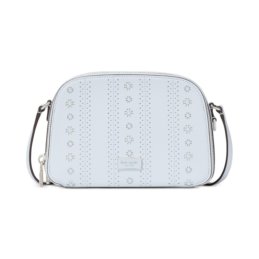 Women's 'Serena Pointelle Double-Zip Dome' Crossbody Bag