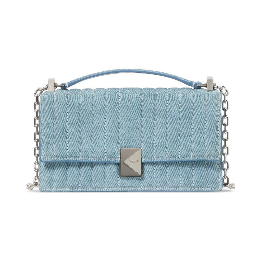 Women's 'Deco Quilted Denim Mini' Crossbody Bag