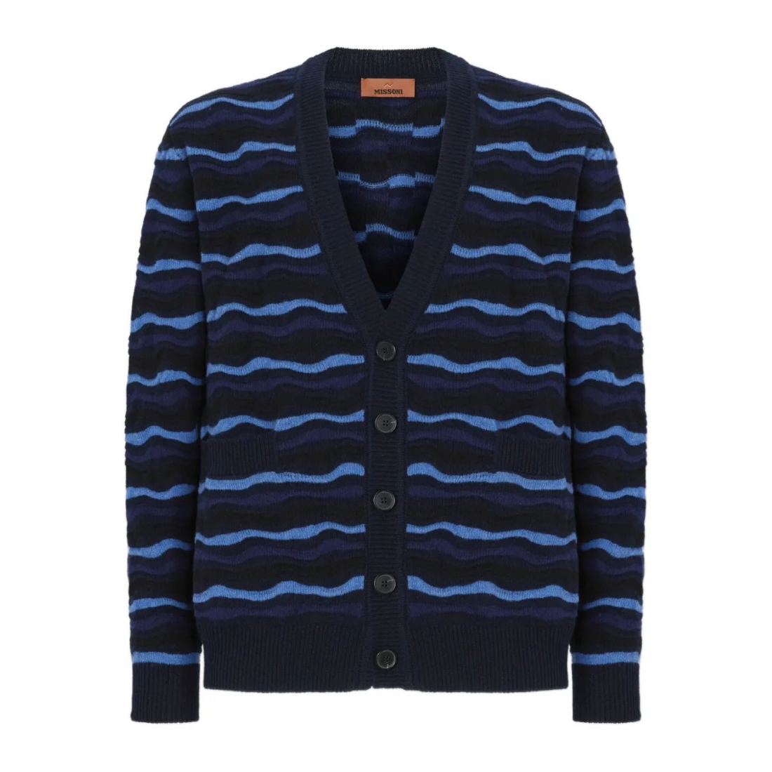 Men's 'Wave-Pattern' Cardigan