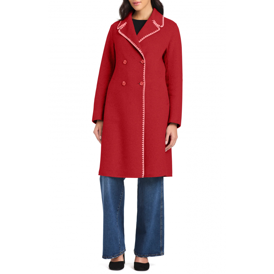 Top Coat 'Embroidered Double Breasted' pour Femmes