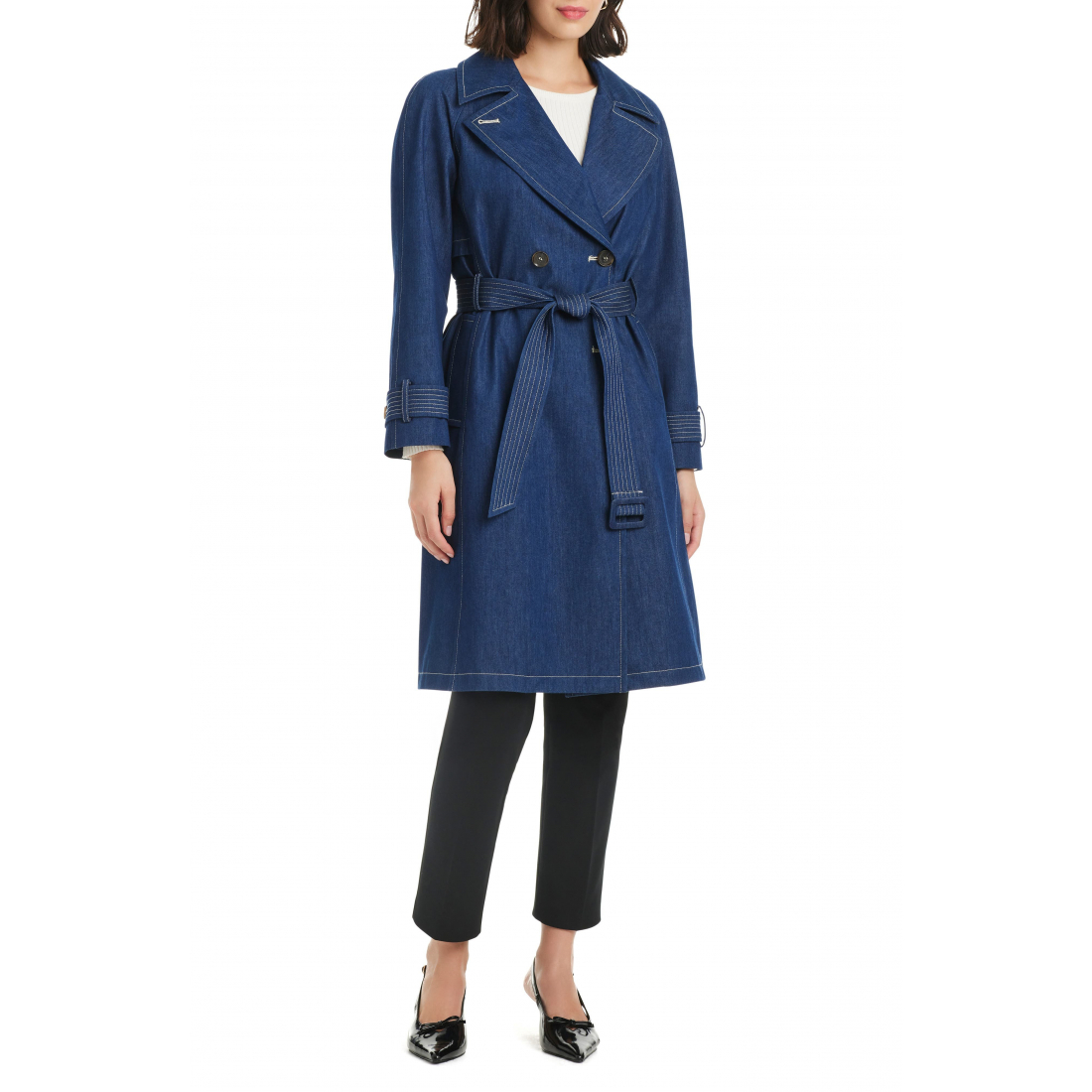 Trench 'Double Breasted Longline' pour Femmes