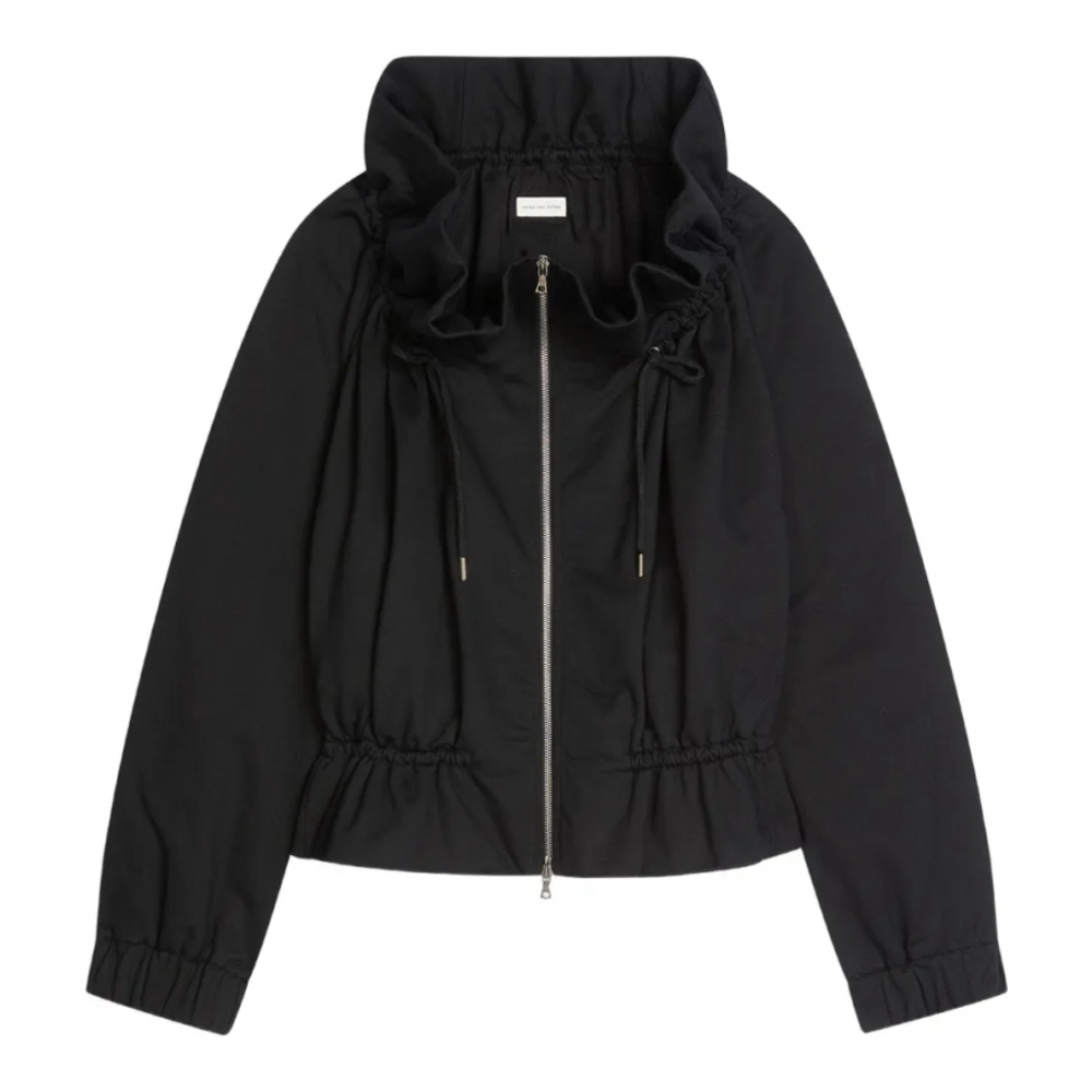 Veste 'Ruffled-Neck Zip-Up' pour Femmes