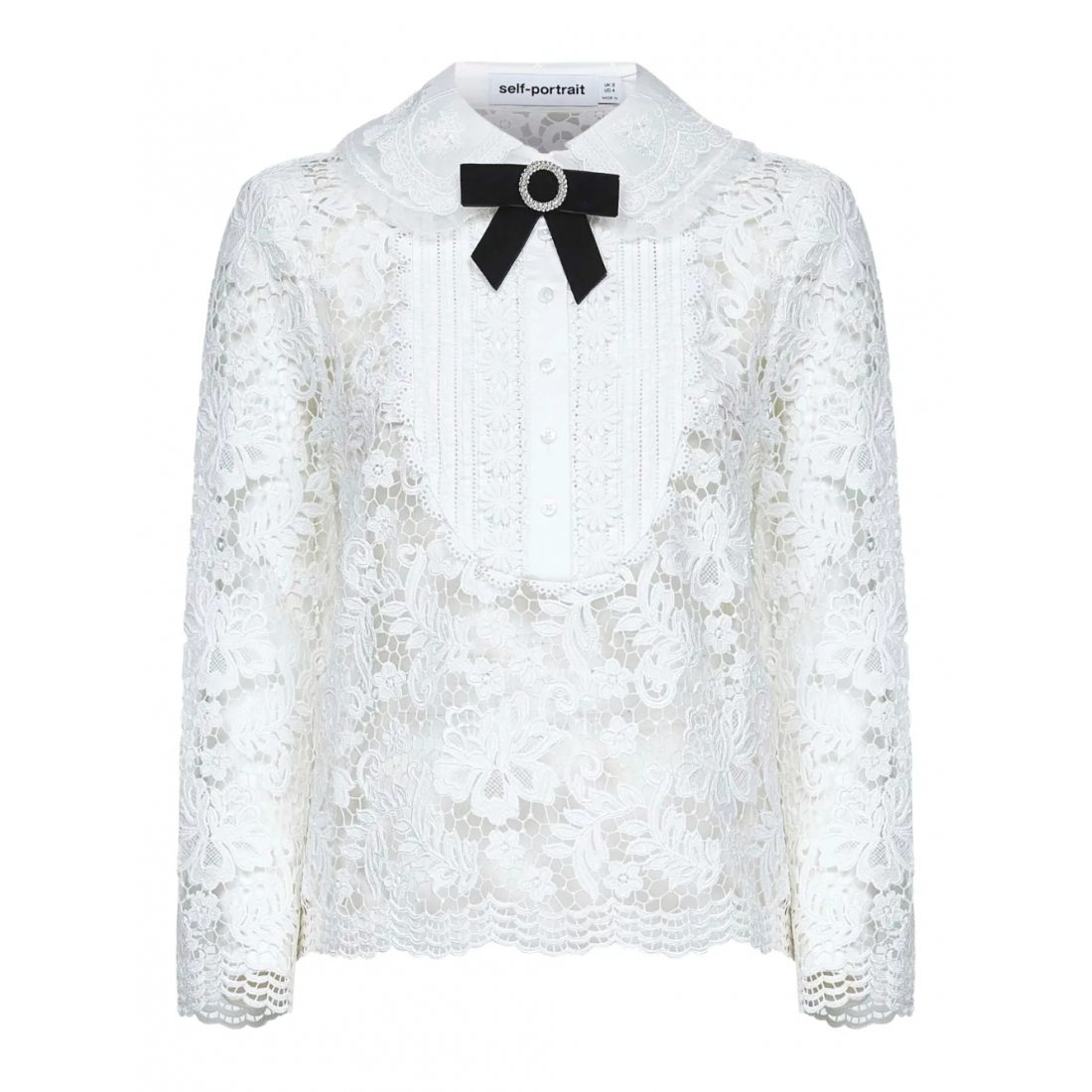 Top à manches longues 'Embroidered-Panel Layered' pour Femmes