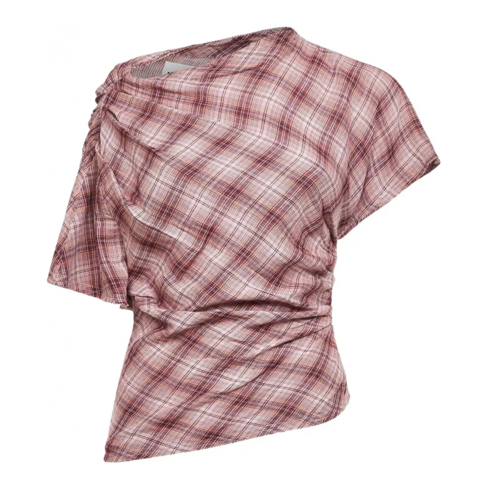 Blouse à manches courtes 'Asymmetric-Pleated' pour Femmes