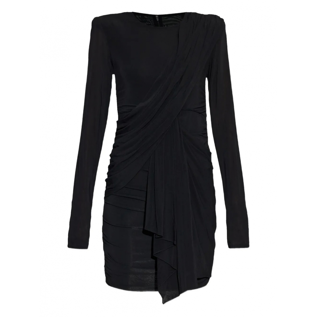 Robe mini 'Draped Shoulder-Padded' pour Femmes