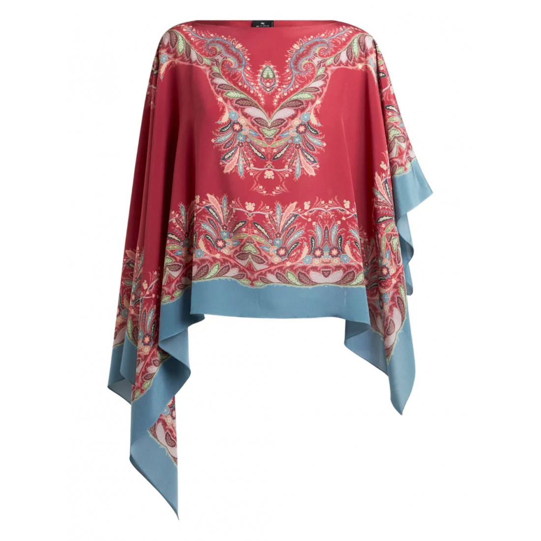 'Paisley-Print Asymmetric' Langärmelige Bluse für Damen