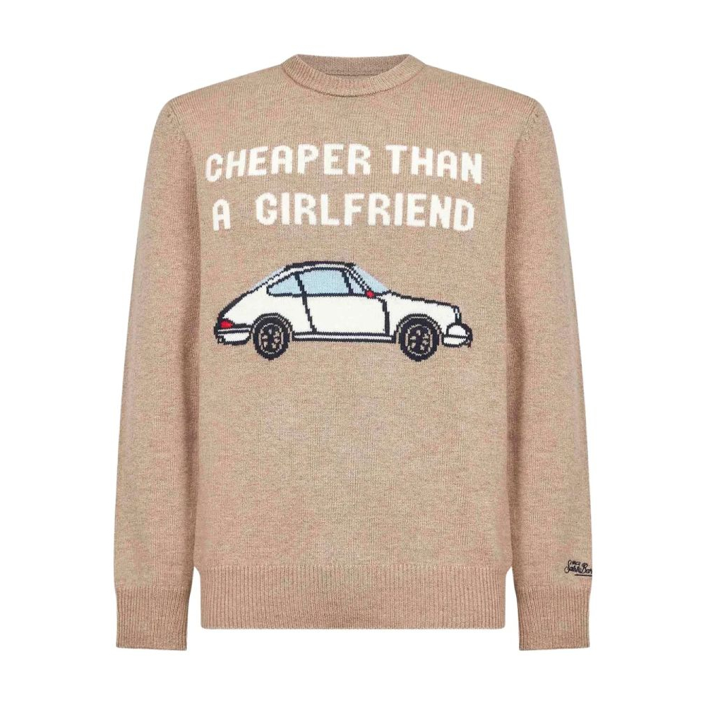 Pull 'Car-Motif Crew-Neck' pour Hommes