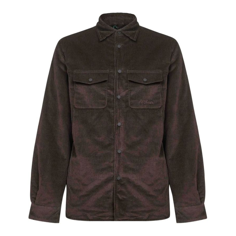 'Snap Button Corduroy' Überhemd für Herren