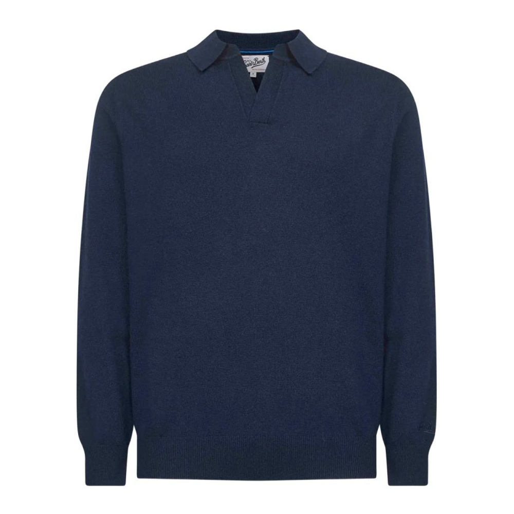 Polo manches longues 'Ribbed Embroidery' pour Hommes