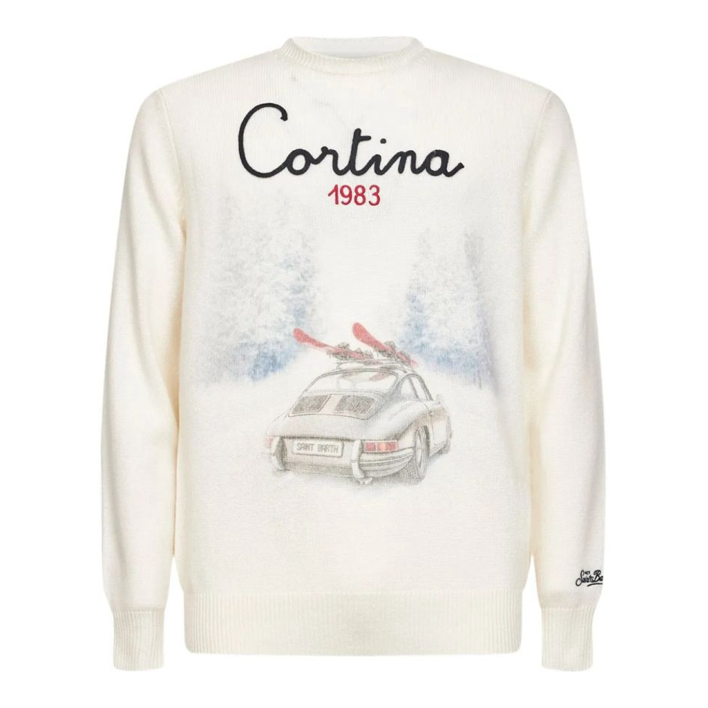 Sweatshirt 'Print-Graphic Embroidered-Cortina' pour Hommes