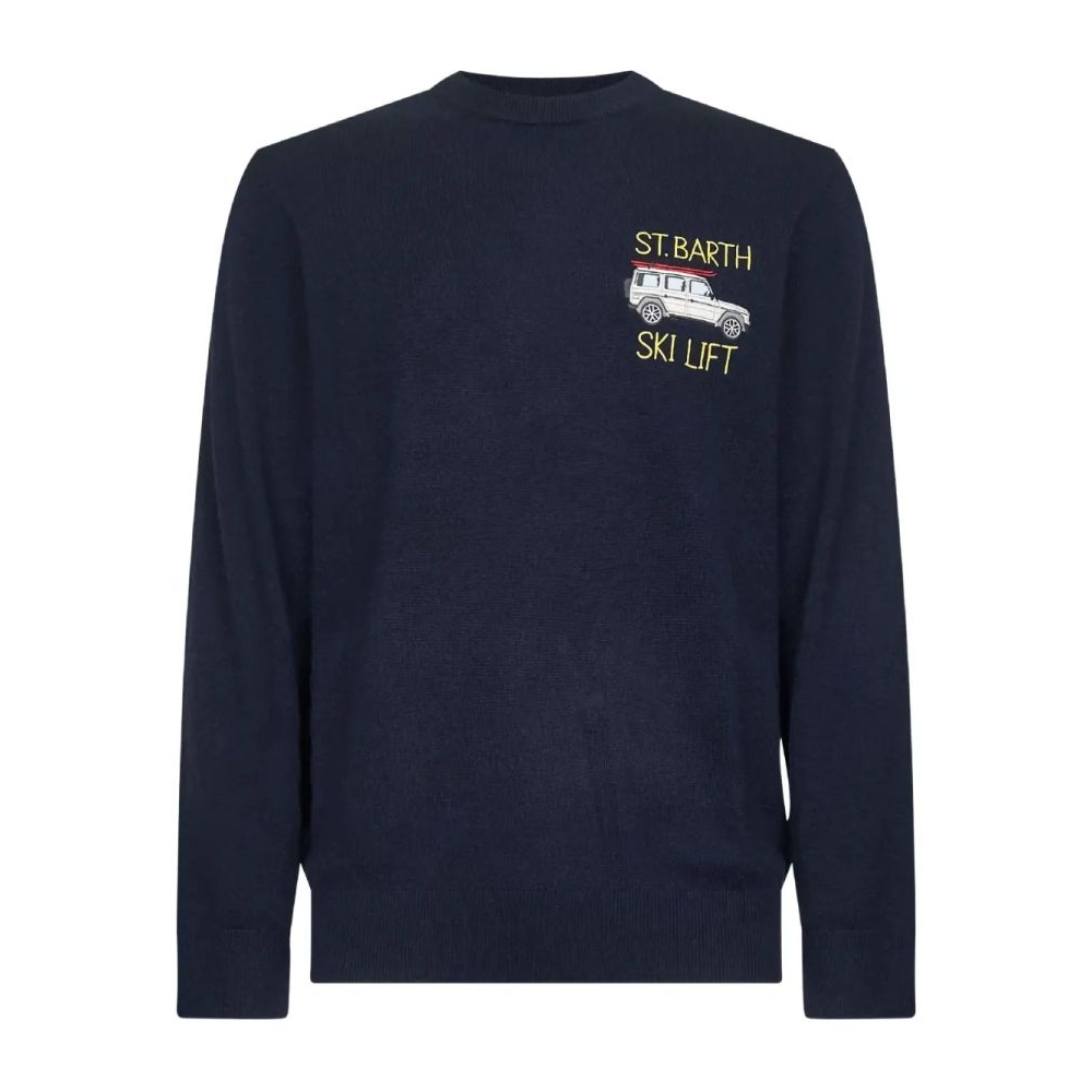 Pull 'Artwork-Embroidered Crew-Neck' pour Hommes
