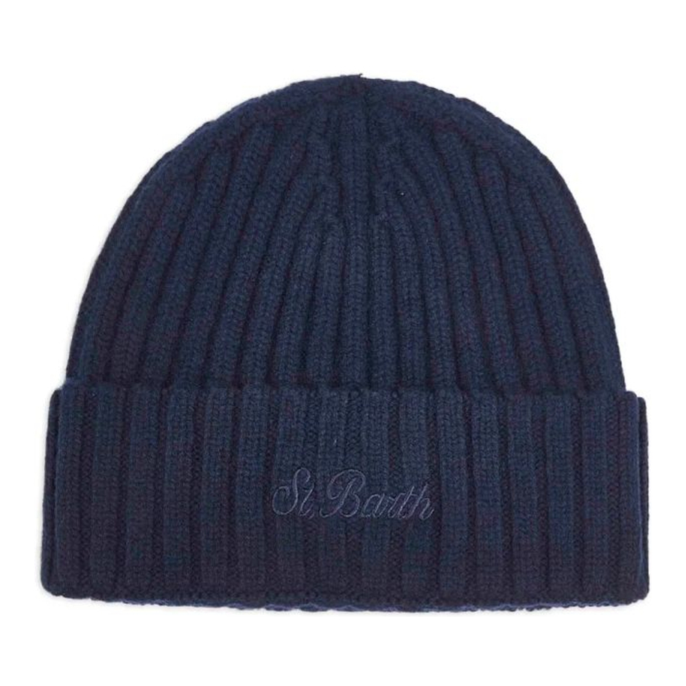 Bonnet 'Ribbed Logo-Embroidered' pour Hommes