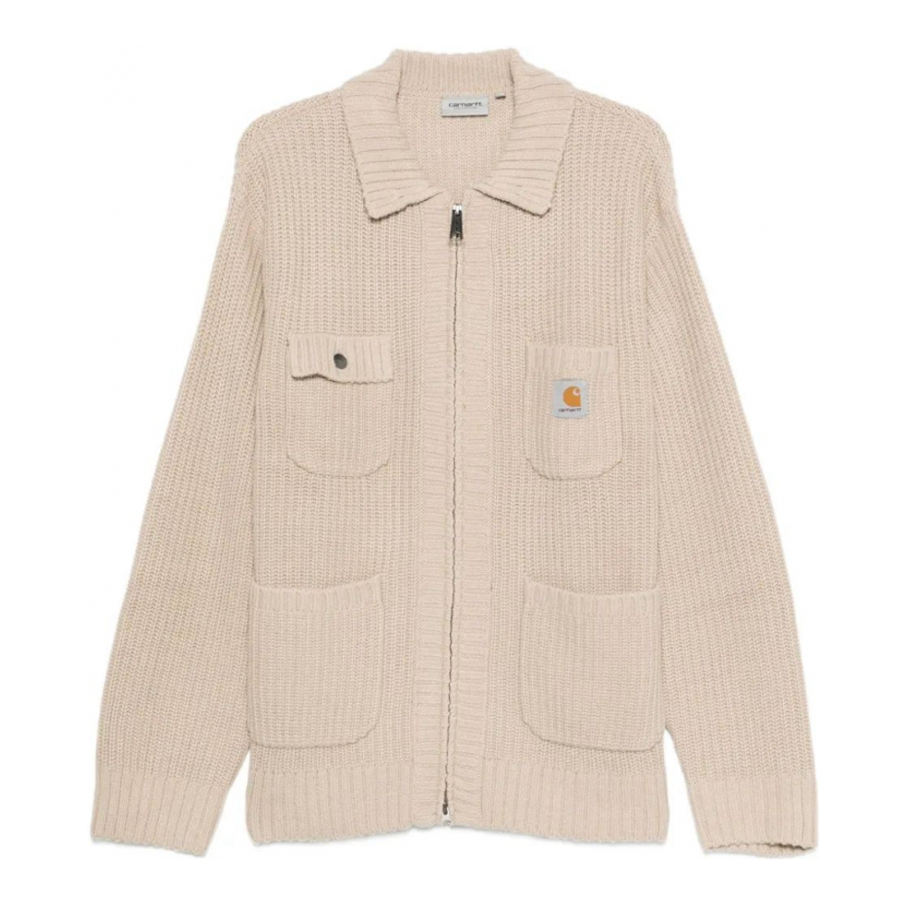 Cardigan 'Logo Patch Zip Chore' pour Hommes