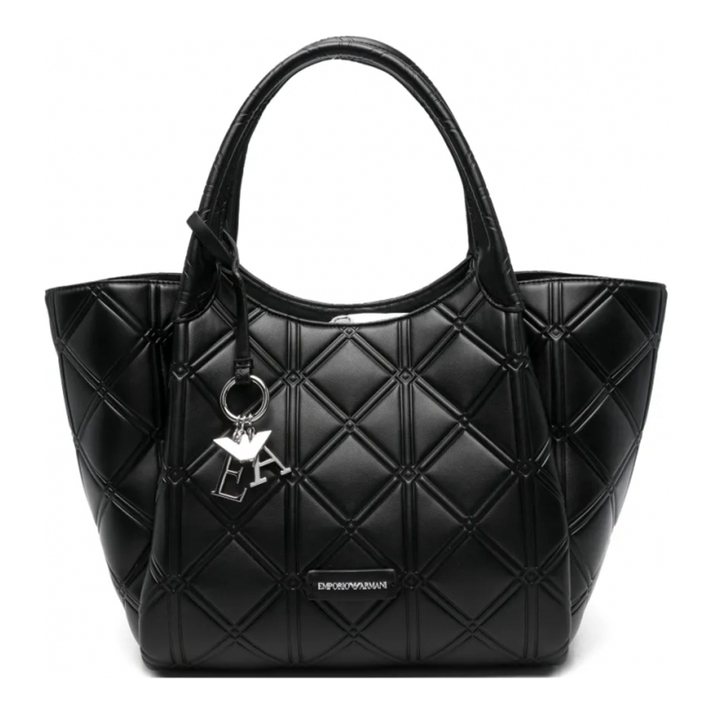 'Quilted Logo-Charm' Tote Handtasche für Damen