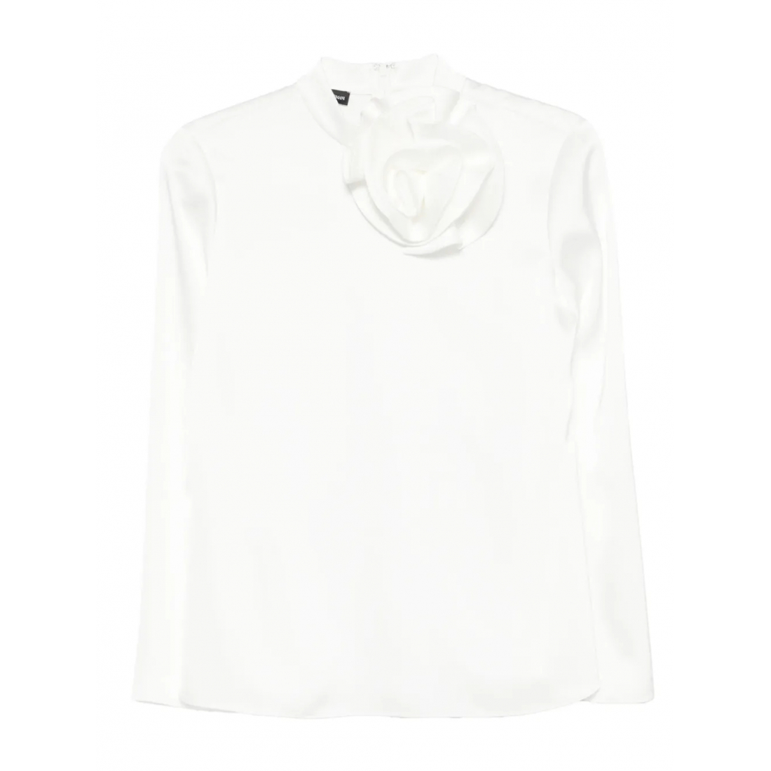 'Floral-Appliqué' Langärmelige Bluse für Damen