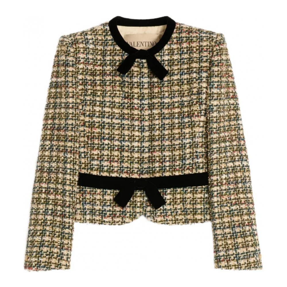 Women's 'Bow-Belt Tweed' Jacket