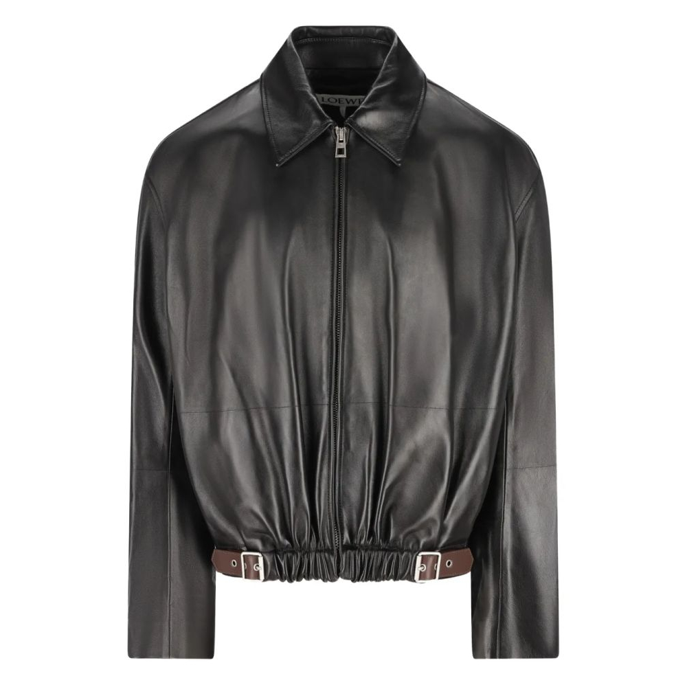 Veste en cuir 'Belted' pour Hommes