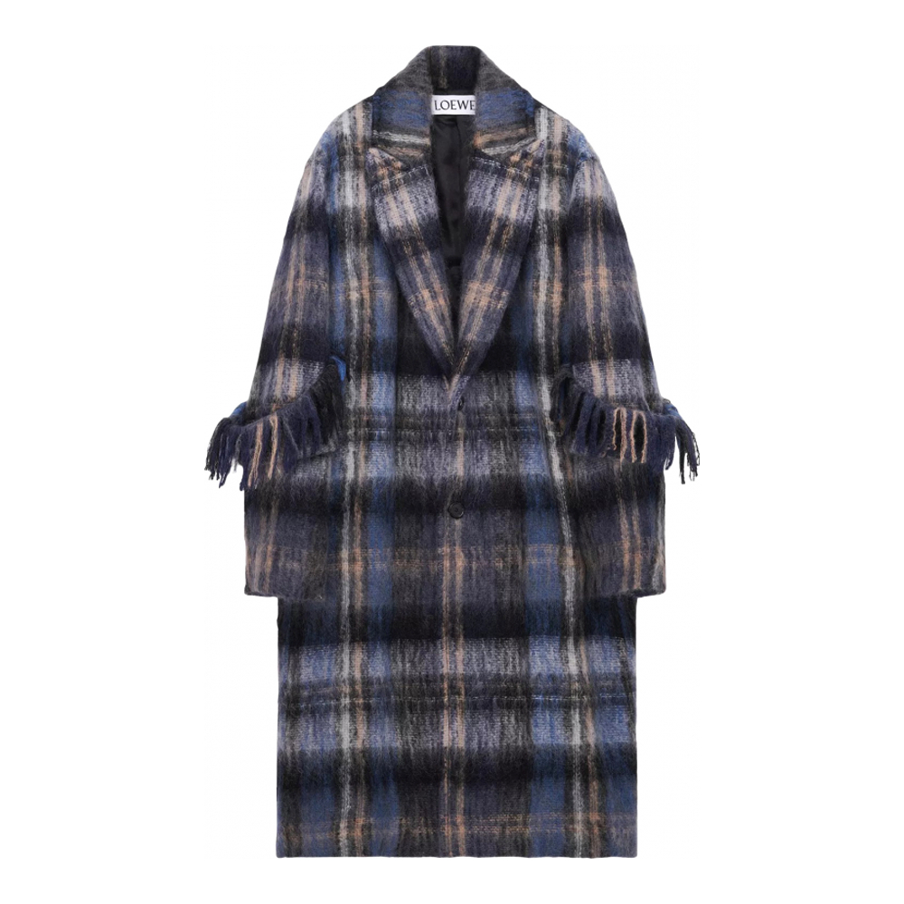 Manteau 'Plaid Fringed' pour Femmes