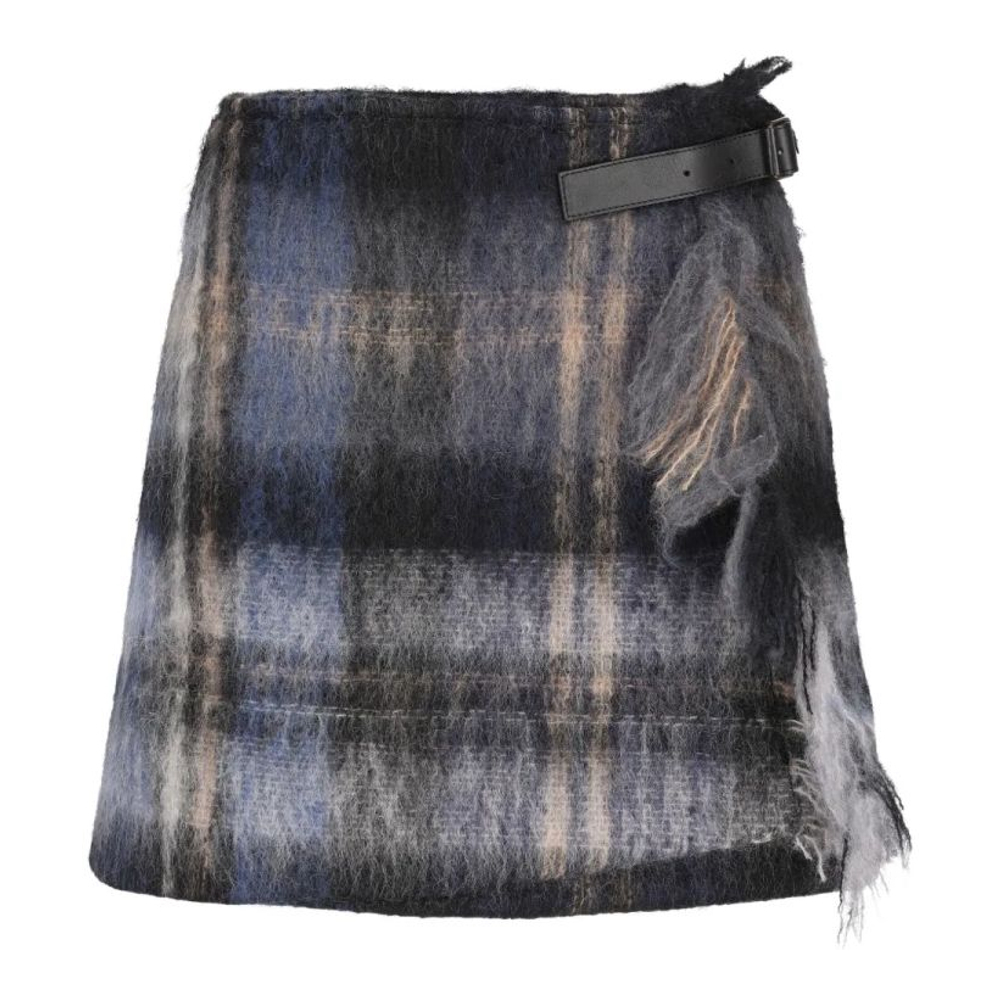 Women's 'Plaid Buckle-Detailing' Mini Skirt