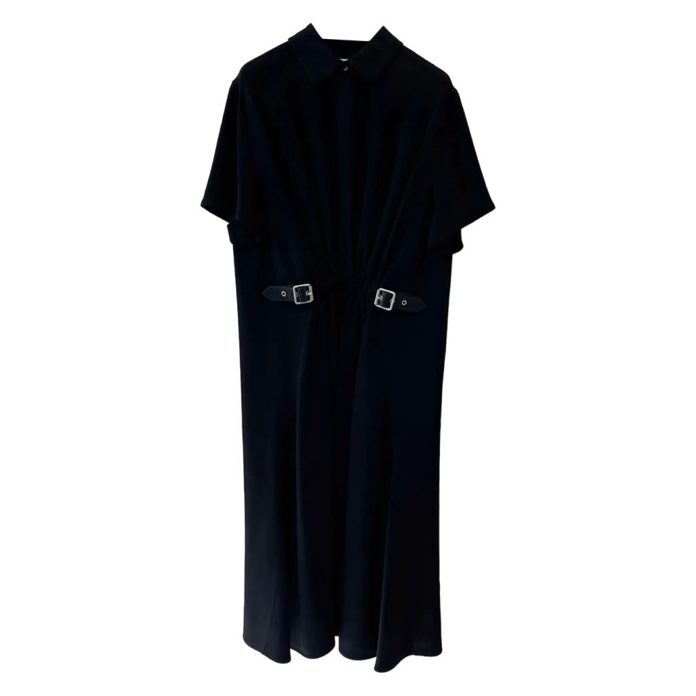 Robe Midi 'Belted Buckle' pour Femmes