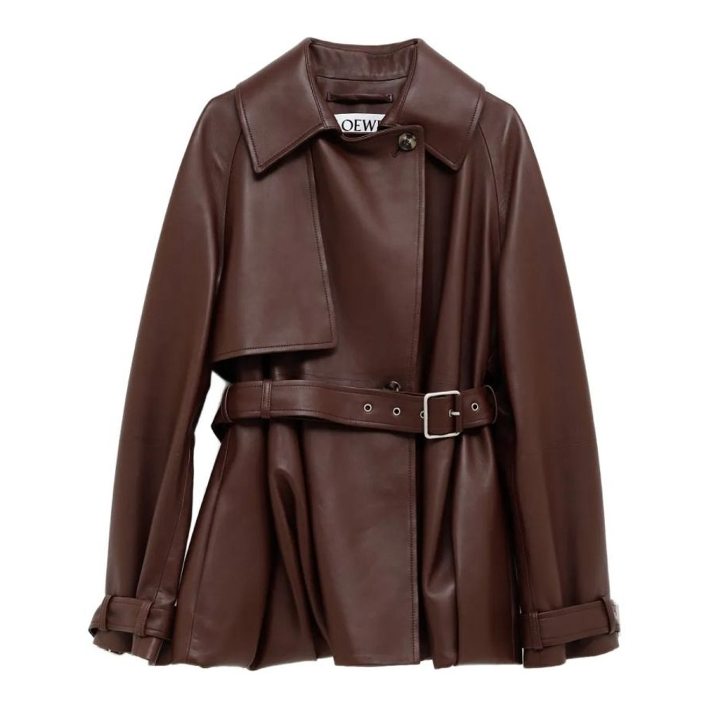 'Belted' Lederjacke für Damen
