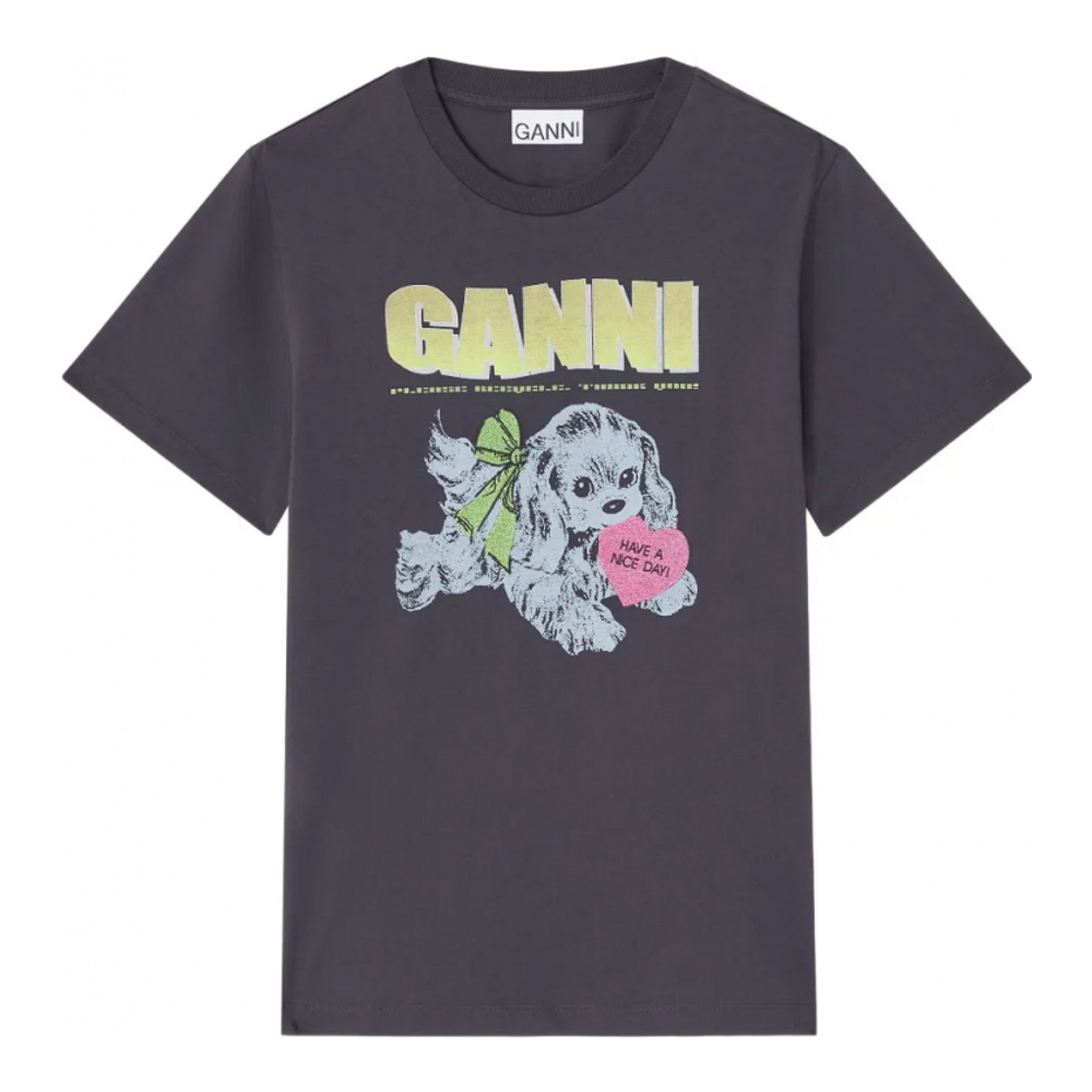 T-shirt 'Puppy Dog-Print Graphic' pour Femmes