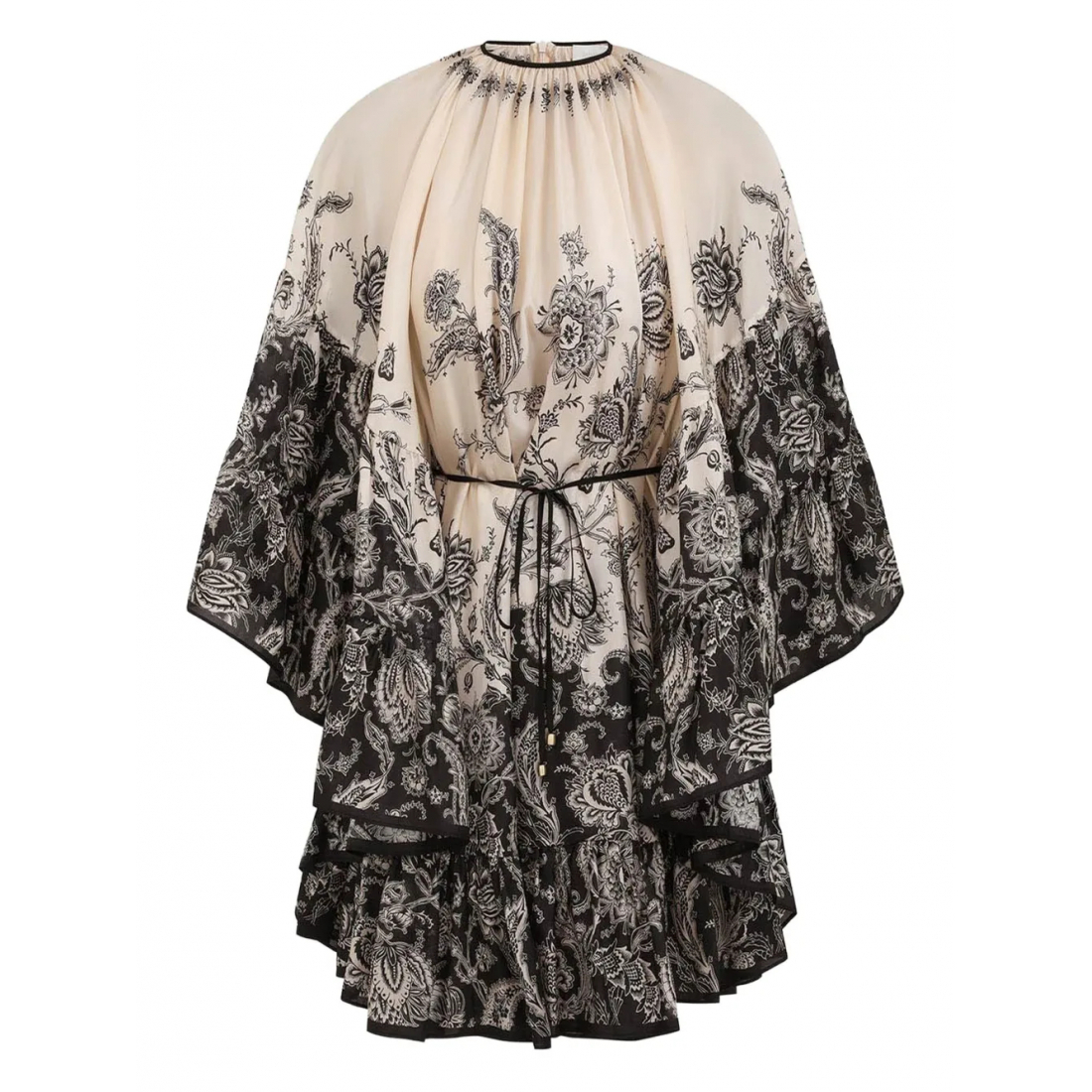 Robe mini 'Paisley-Print Ruffled' pour Femmes