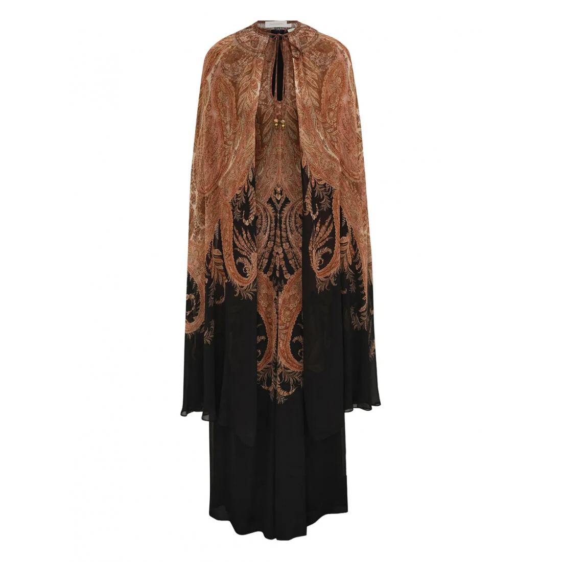 Robe Midi 'Paisley-Print Cape' pour Femmes