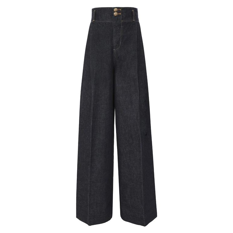 Jeans 'Hypnotic High-Waist Pleated Wide' pour Femmes