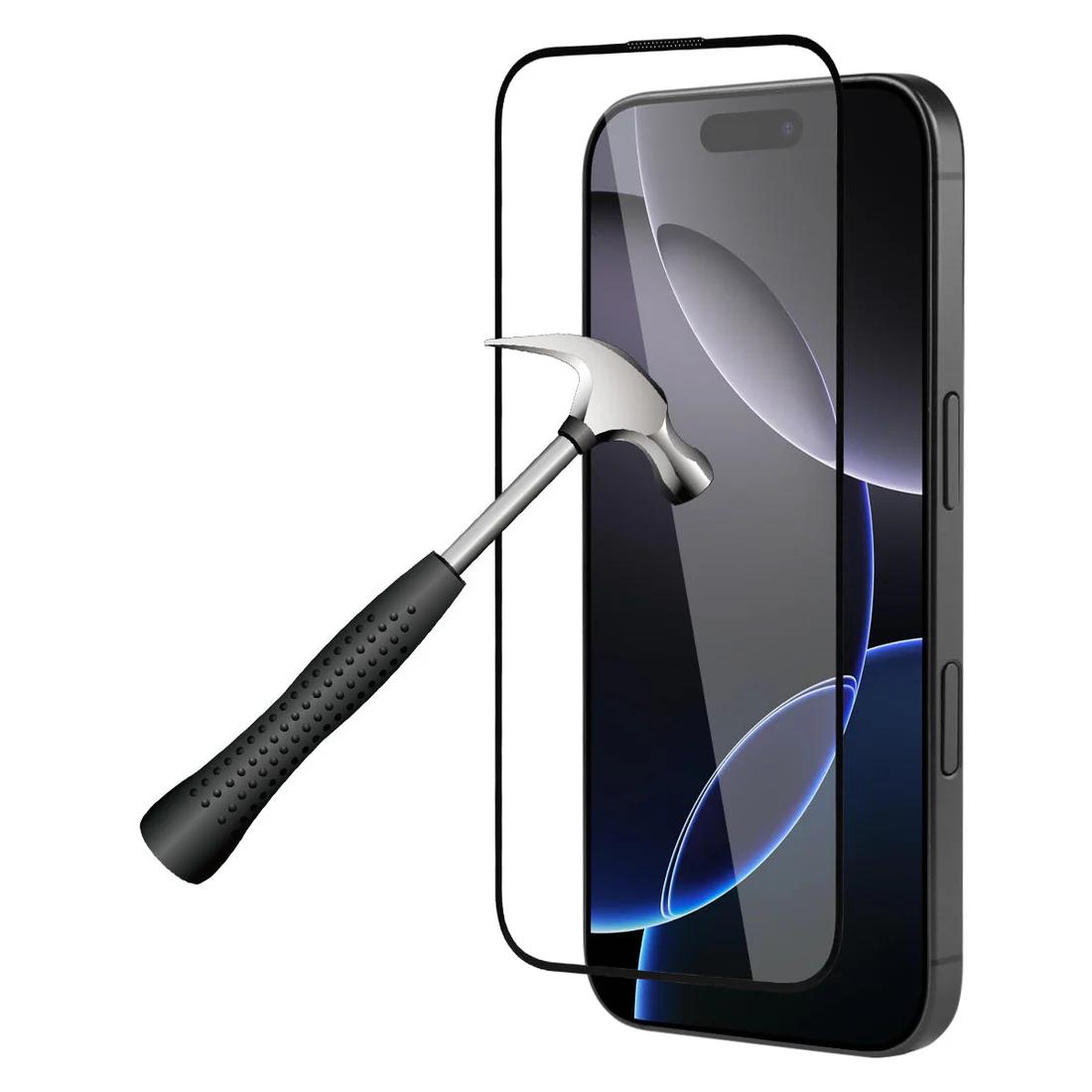 Platyne Displayschutz aus gehärtetem Glas für iPhone 16 Pro – staubdicht, blasenfrei und hohe Widerstandsfähigkeit