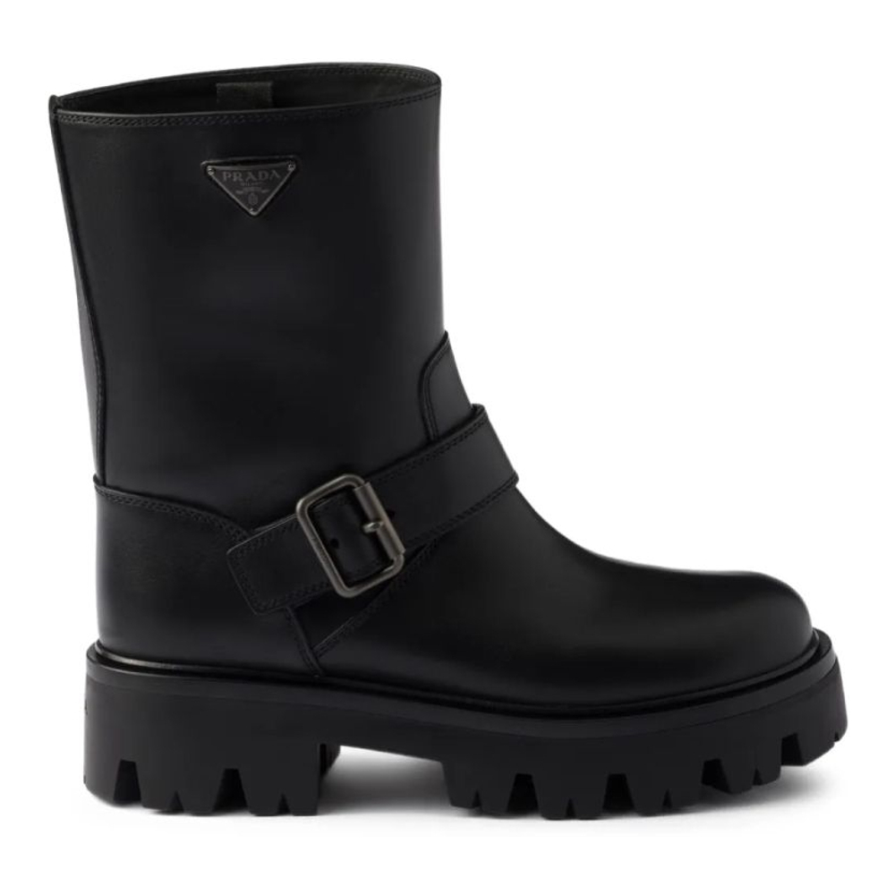 Women's 'Buckle-Fastening Lug-Sole' Boots