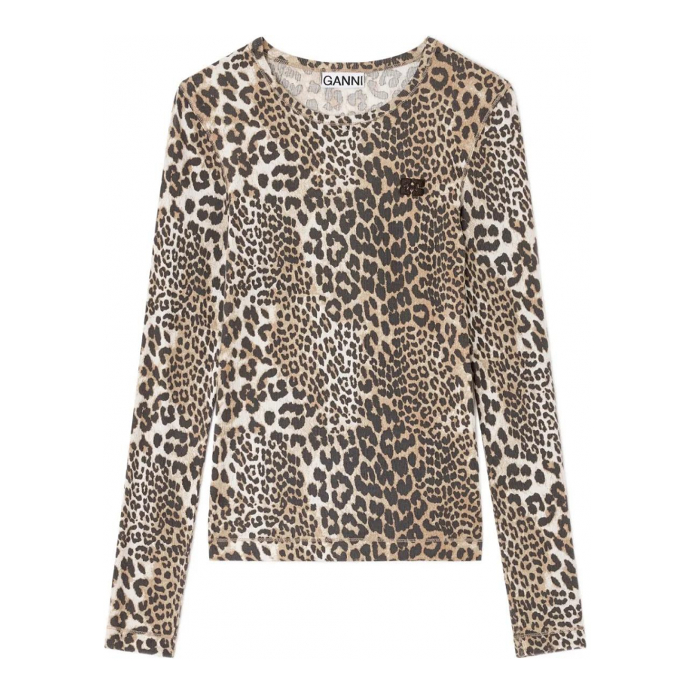 Top à manches longues 'Leopard' pour Femmes