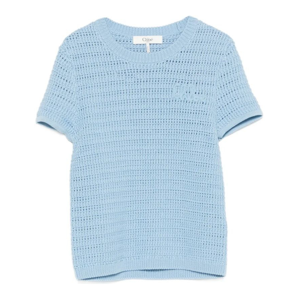 T-shirt 'Crochet-Knit' pour Femmes