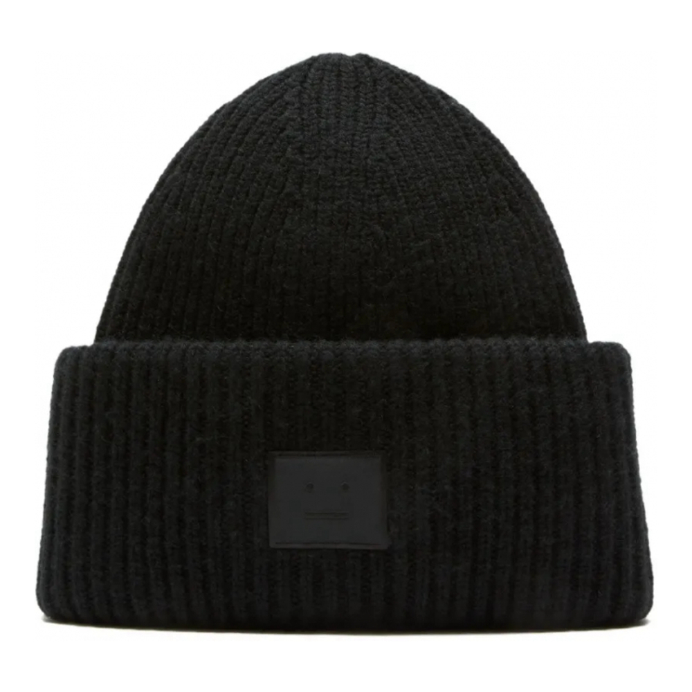 Bonnet 'Ribbed Face-Patch' pour Femmes