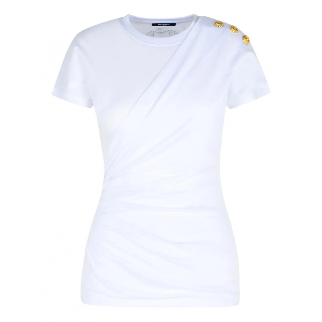 T-shirt 'Shoulder-Buttons Draped' pour Femmes