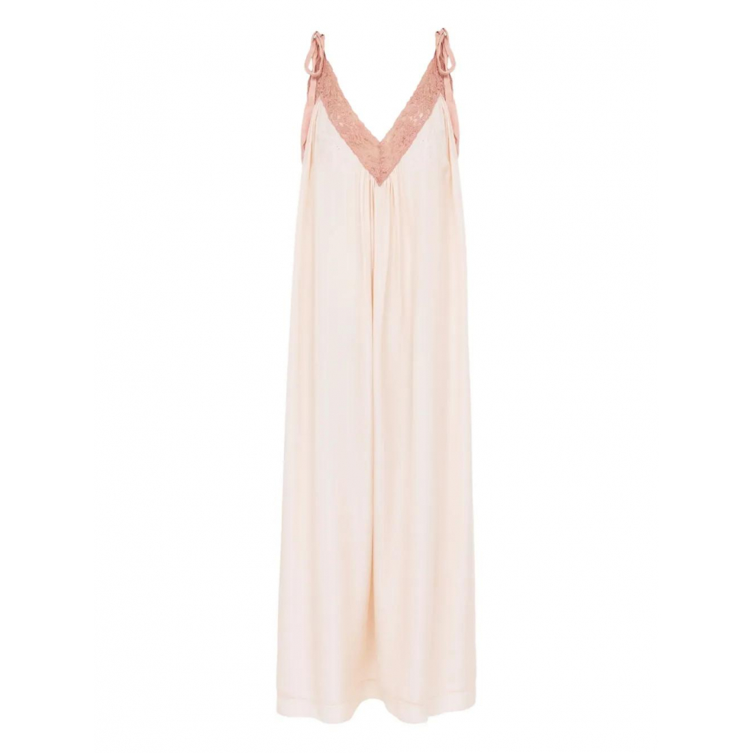 Robe maxi 'Habotai Lace-Trim' pour Femmes