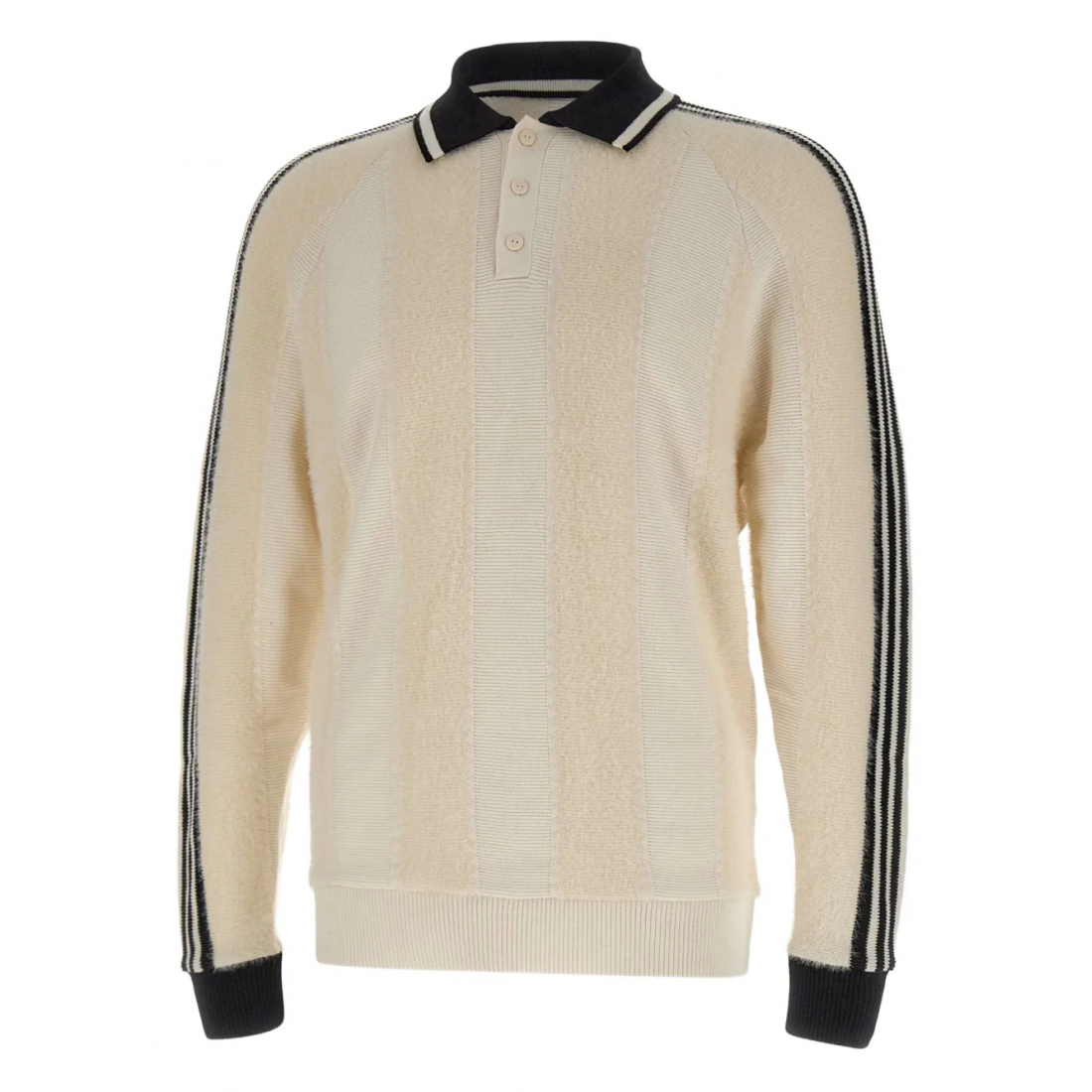Men's 'Polo-Neck Stripe-Detail' Sweater