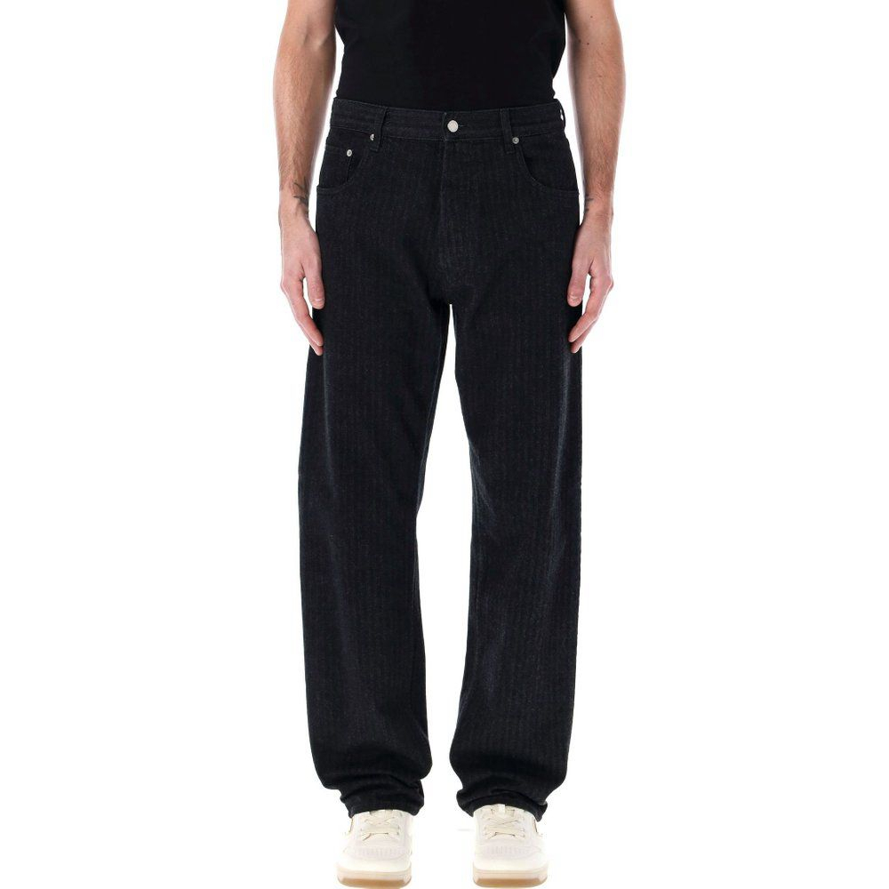 Jeans 'Logo Plaque Straight-Leg' pour Hommes