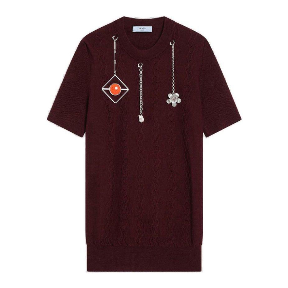 Pull 'Short-Sleeved Crewneck' pour Femmes